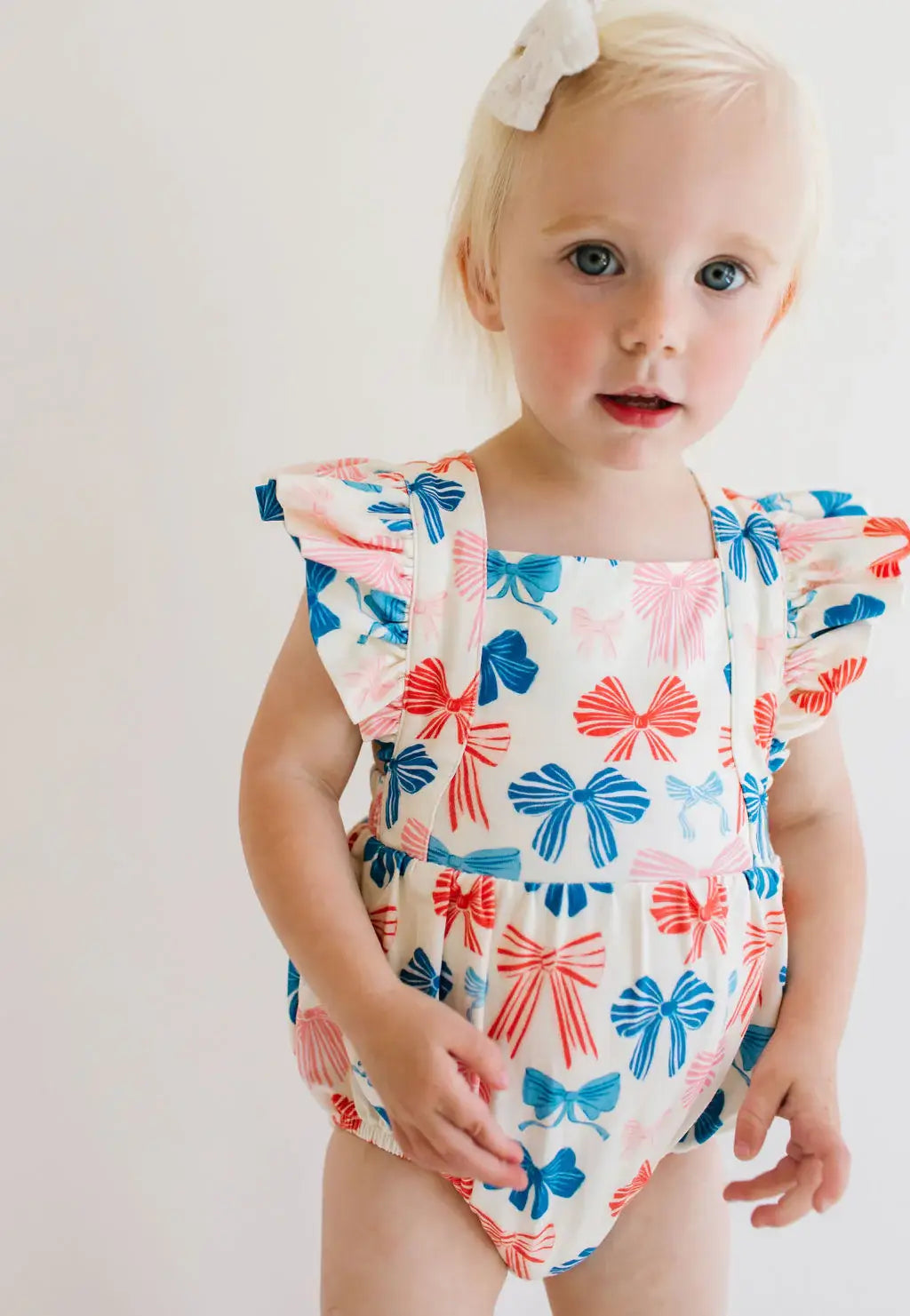 Emmy Bubble in Patriotic Bows | Baby