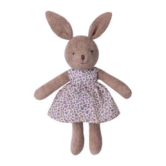 Cocoa Brown Vintage Floral Bunny
