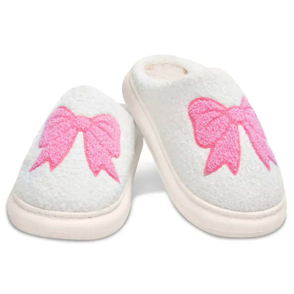 iscream White Cozy Bows Slippers