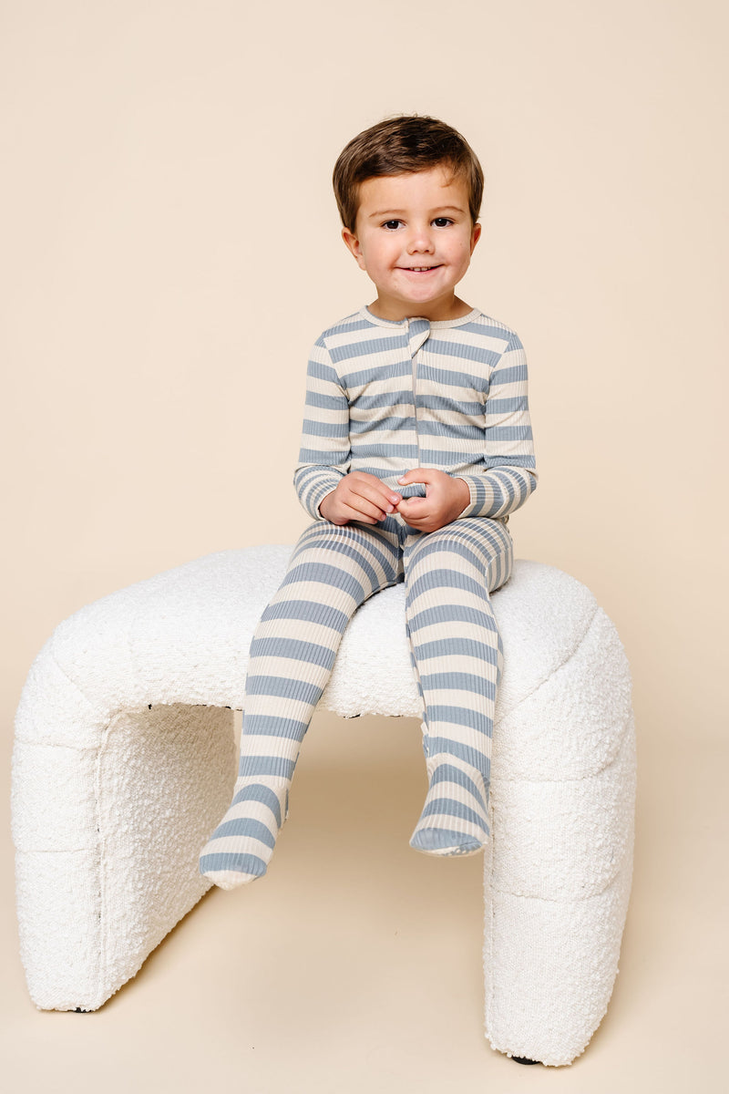 Lincoln Ribbed Zipper Footie