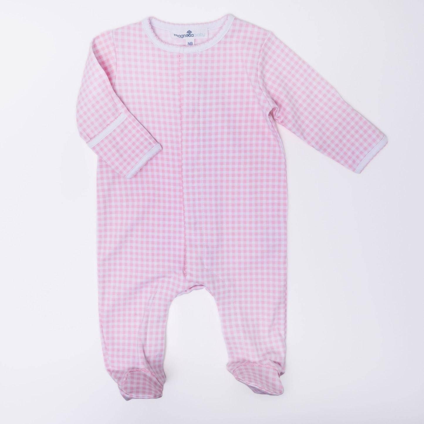 Baby Checks Footie Pink