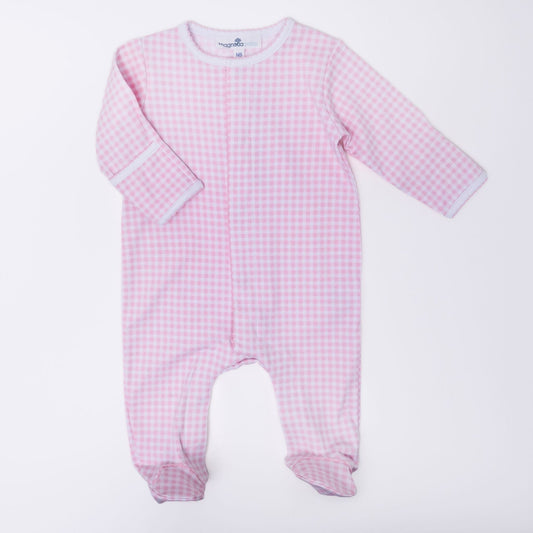 Baby Checks Footie Pink
