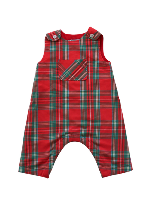 Brooks Romper - Classic Holiday Plaid