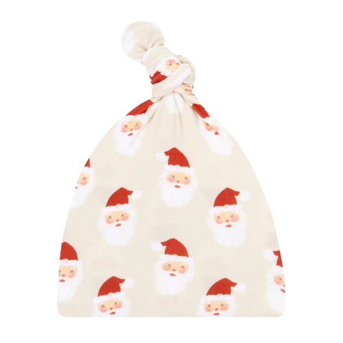 Santa Baby Top Knot Hat - Newborn-3 Month