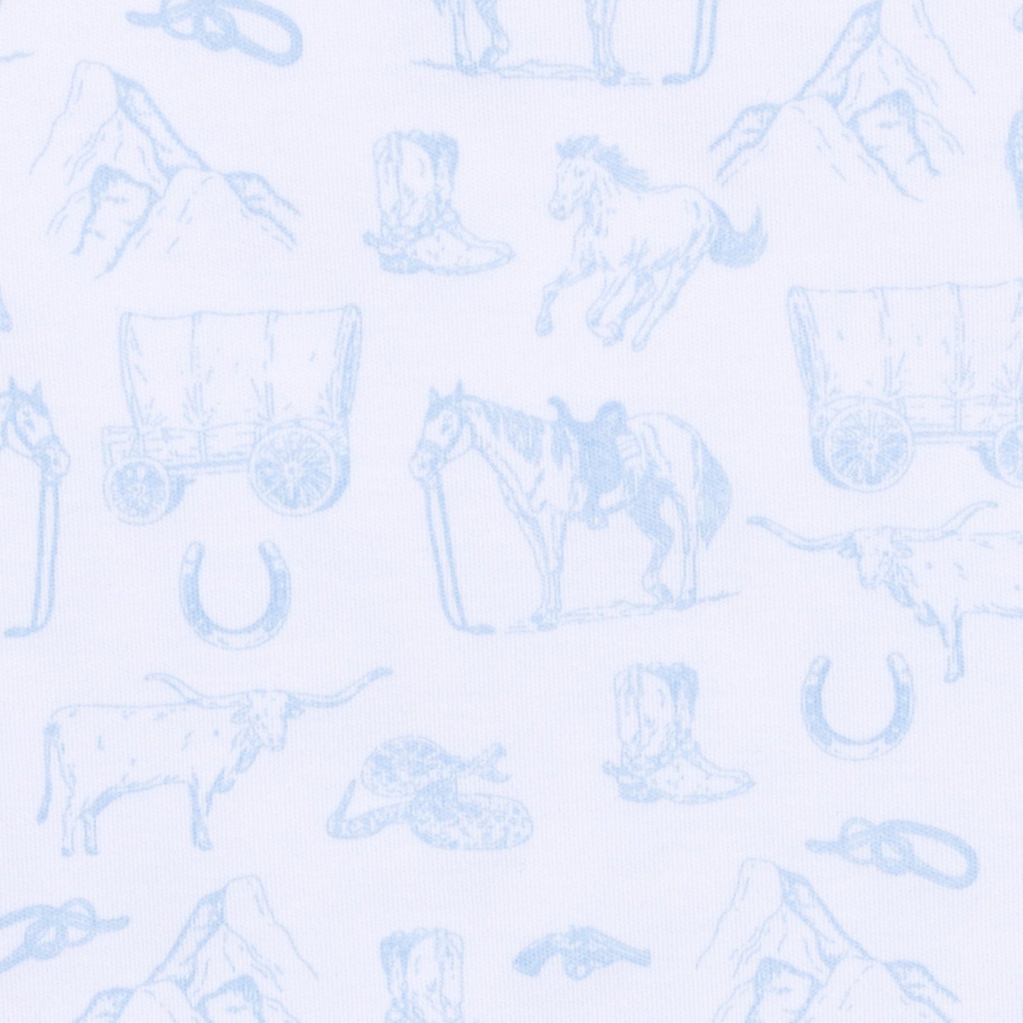 Wild West Toile Short Sleeve Boy Bubble