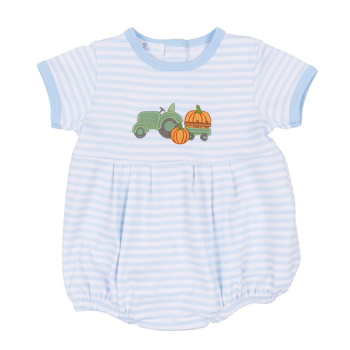 Pumpkin Tractor Applique Bubble