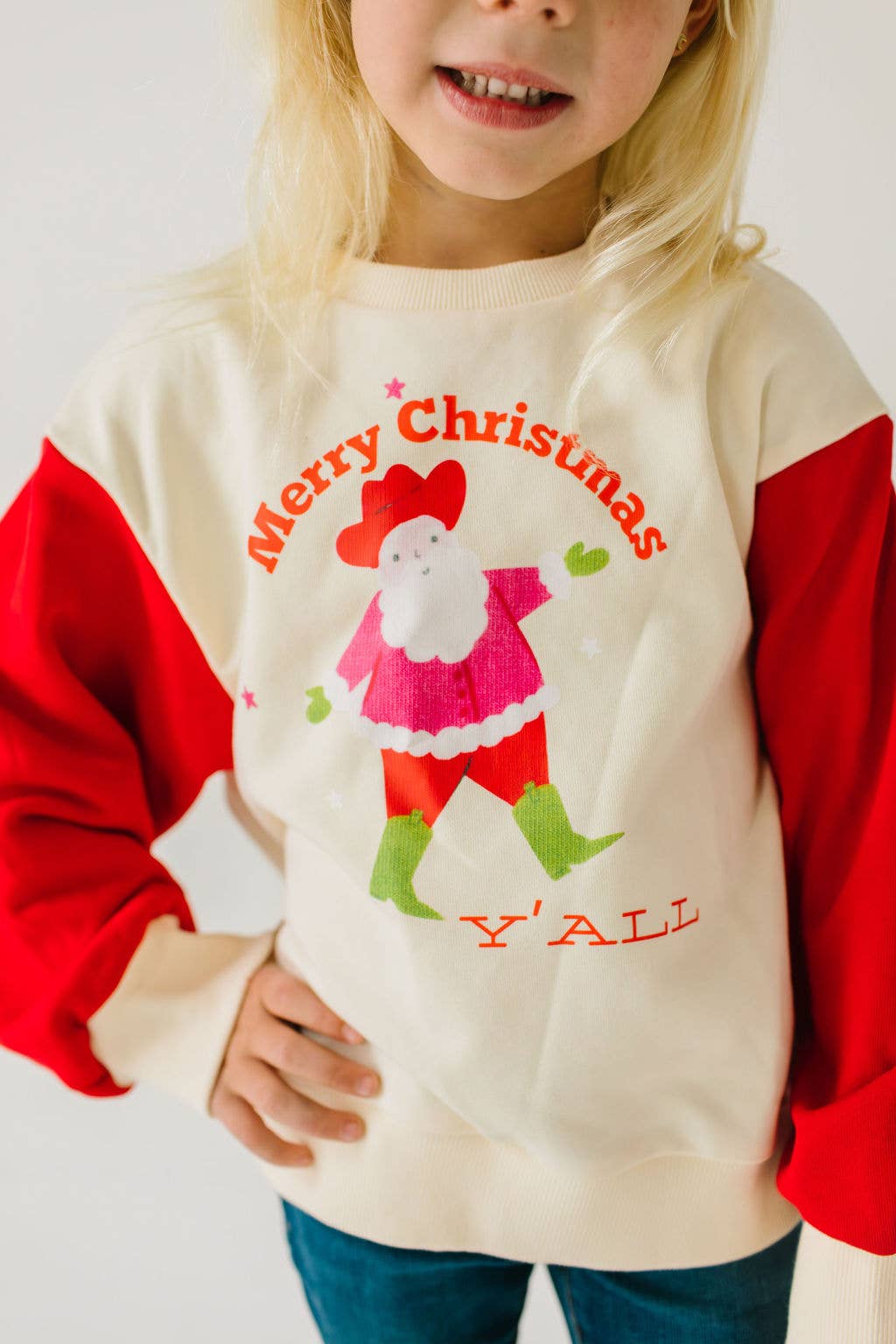 Cowboy Santa Raglan Sweatshirt | Mommy and Me | KIDS
