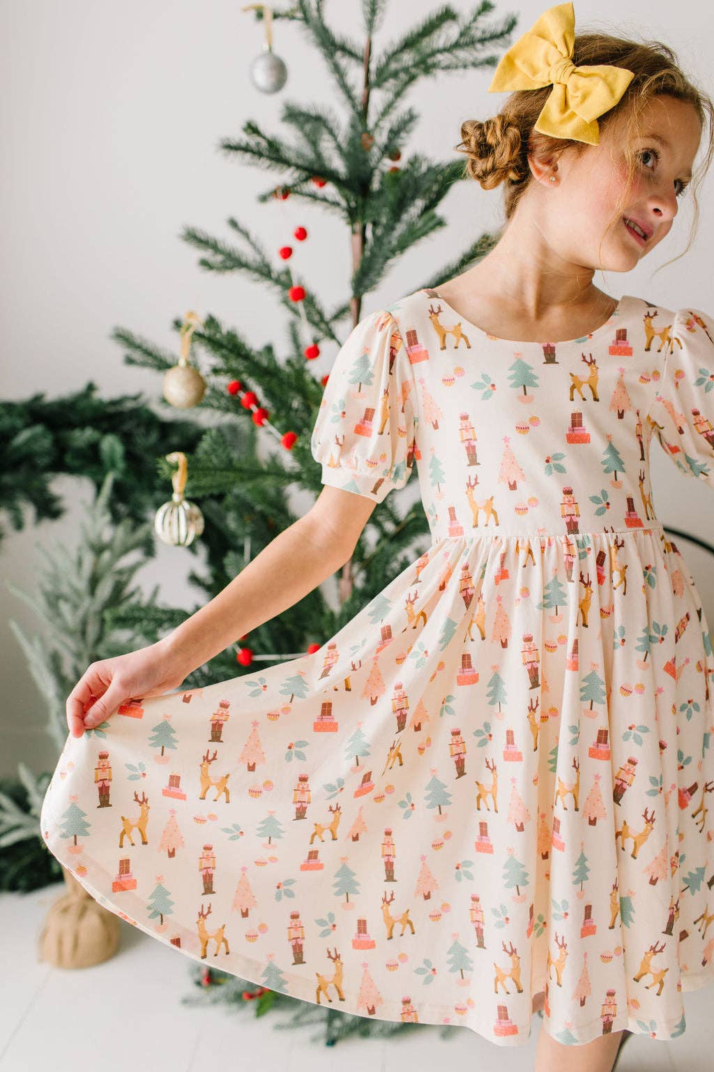 Puff Dress in Nutcracker | Girls Christmas Dress