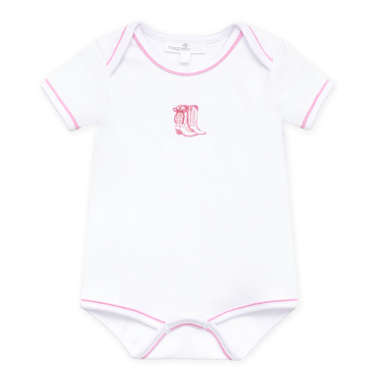 Darling Cowboy Boots Bodysuit Pink