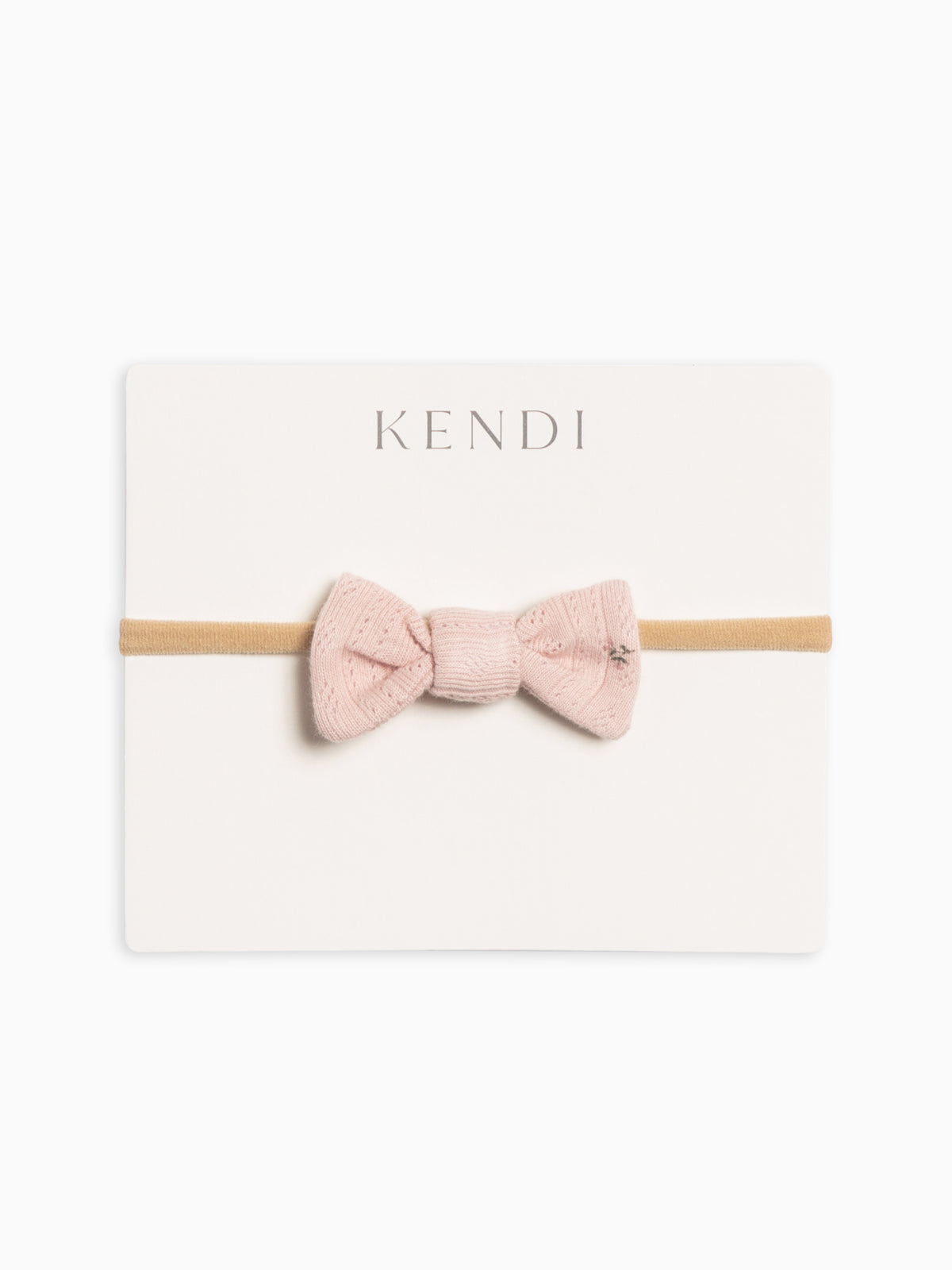 Brushed Back Pointelle Dainty Bow