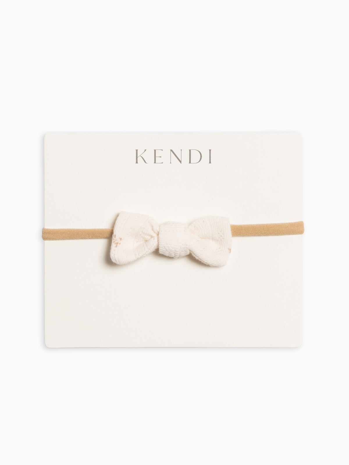 Brushed Back Pointelle Dainty Bow