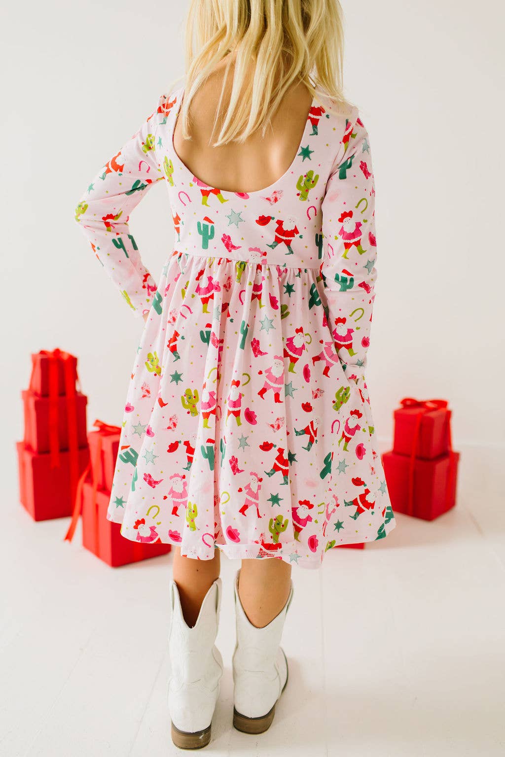 Gwendolyn Dress in Cowboy Santa