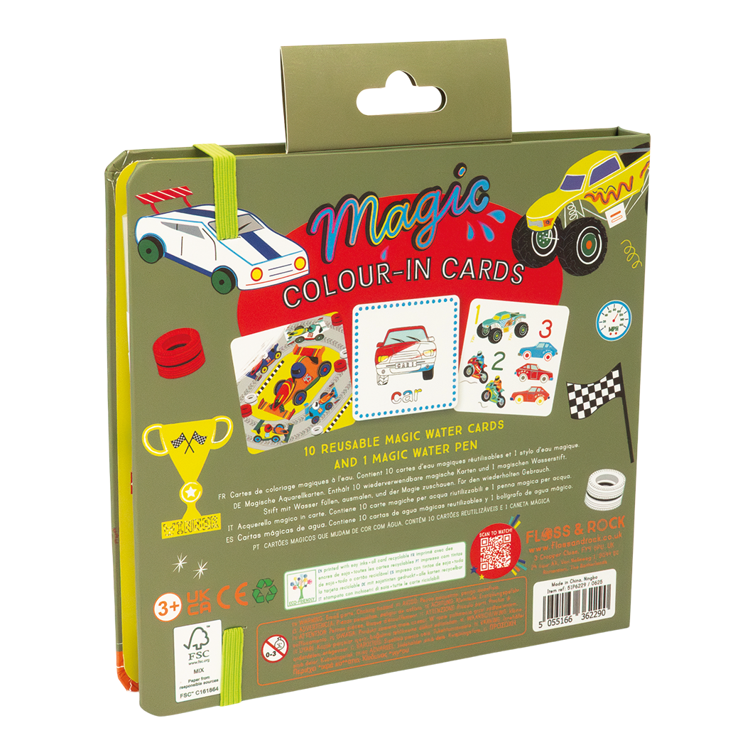 Magic Color Changing Water Cards - Cars