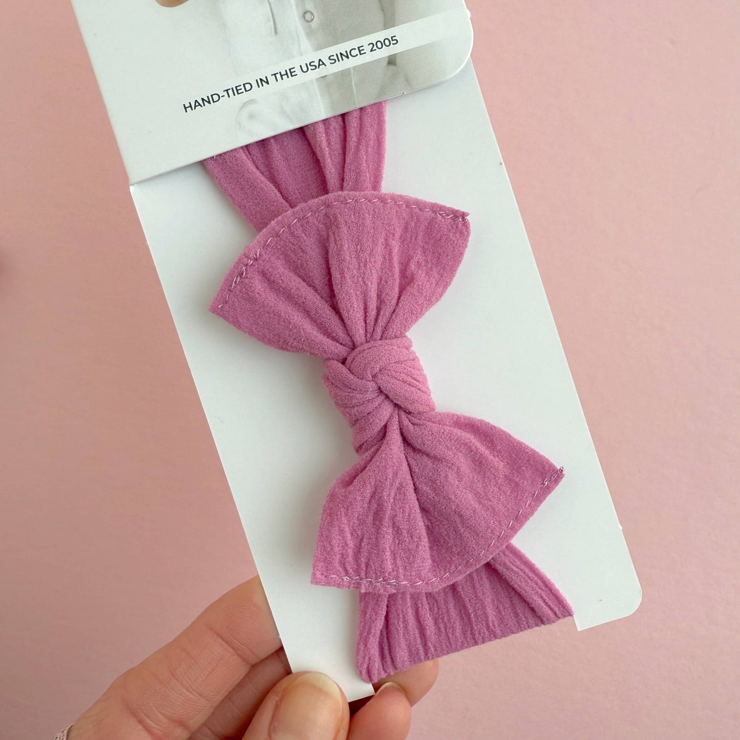 Baby Bling Itty Bitty Knot small soft nylon bow headband