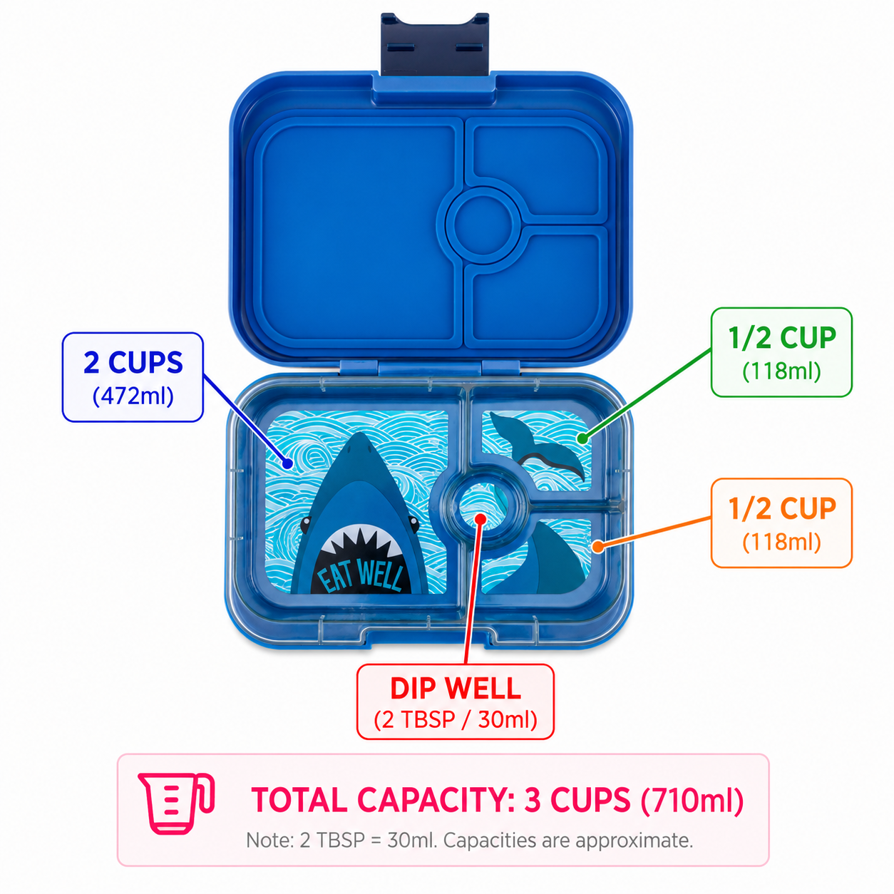 Yumbox Panino - Sandwich-Friendly Leakproof Bento Lunch Box