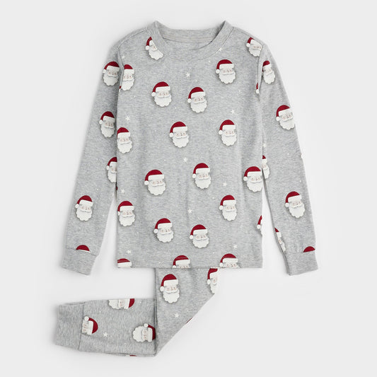 Santa Print PJ Set