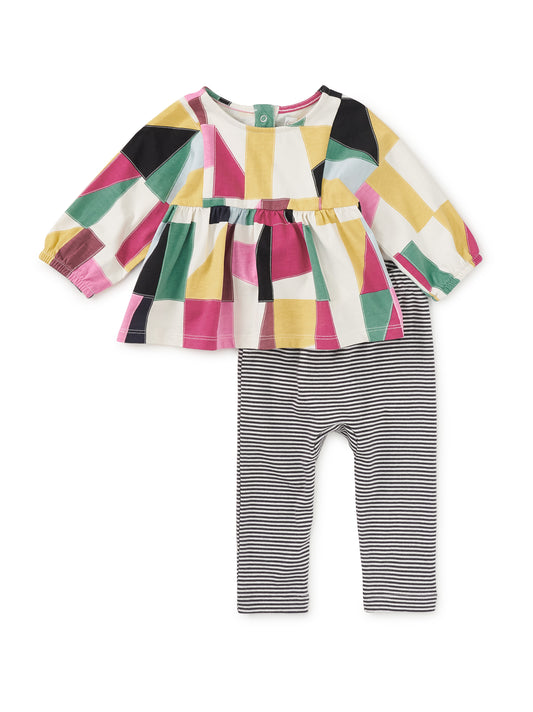 Boho Top & Pants Baby Set Pojagi