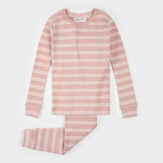 Rose Pink Stripe PJ Set