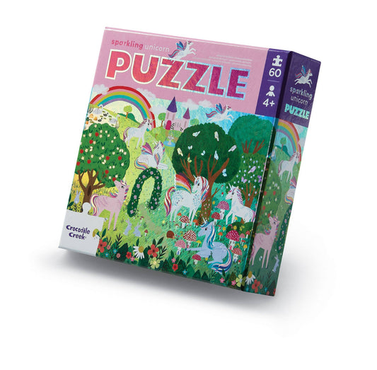 60pc Foil Puzzle/Sparkling Unicorn