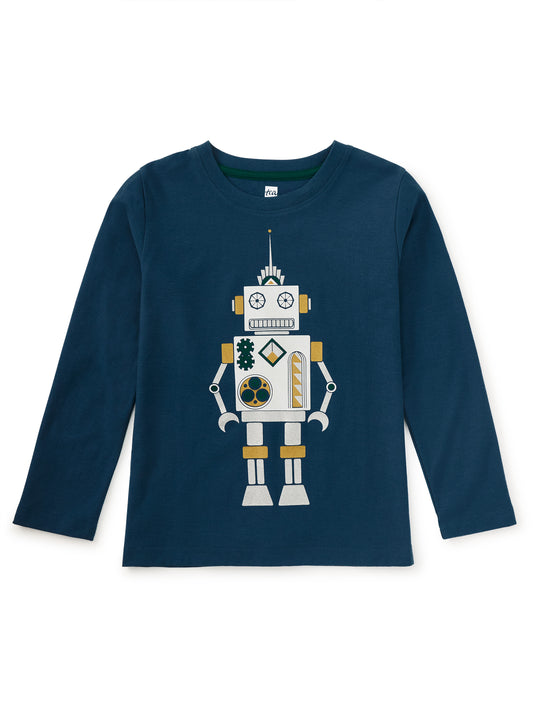 Metallic Robot Graphic Tee