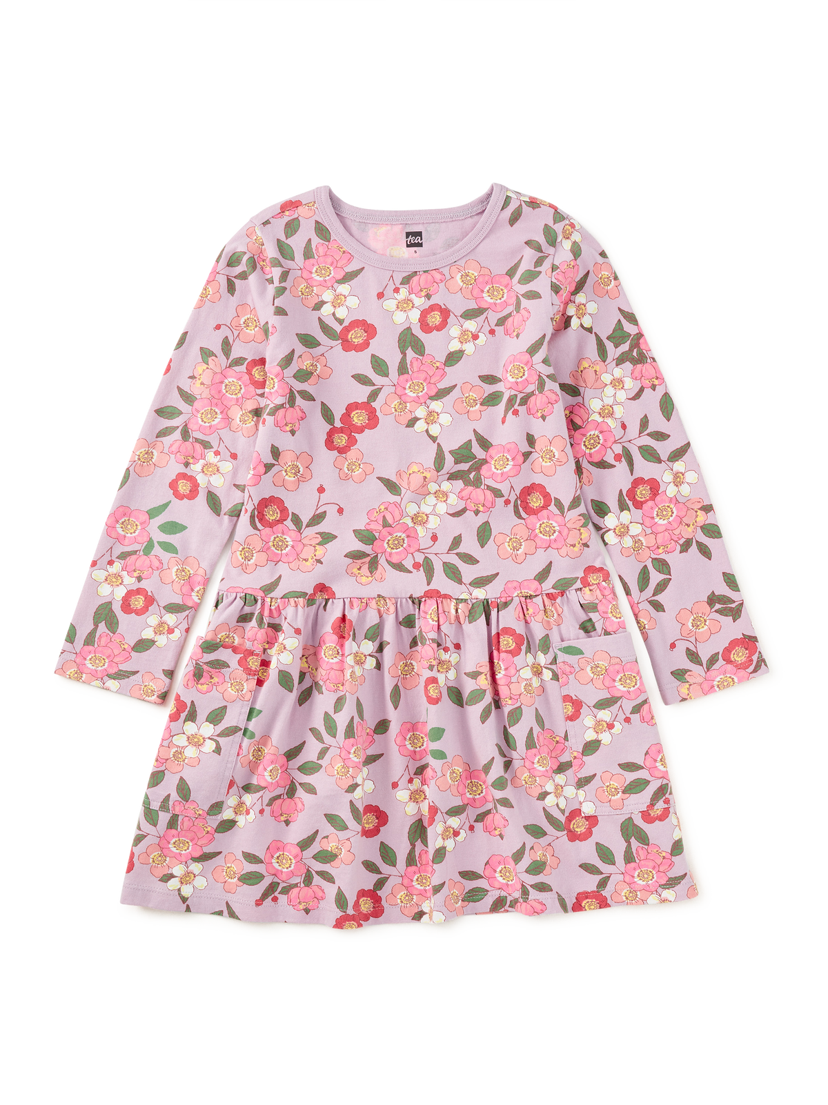 Long Sleeve Pocket Dress-Rosa Canina