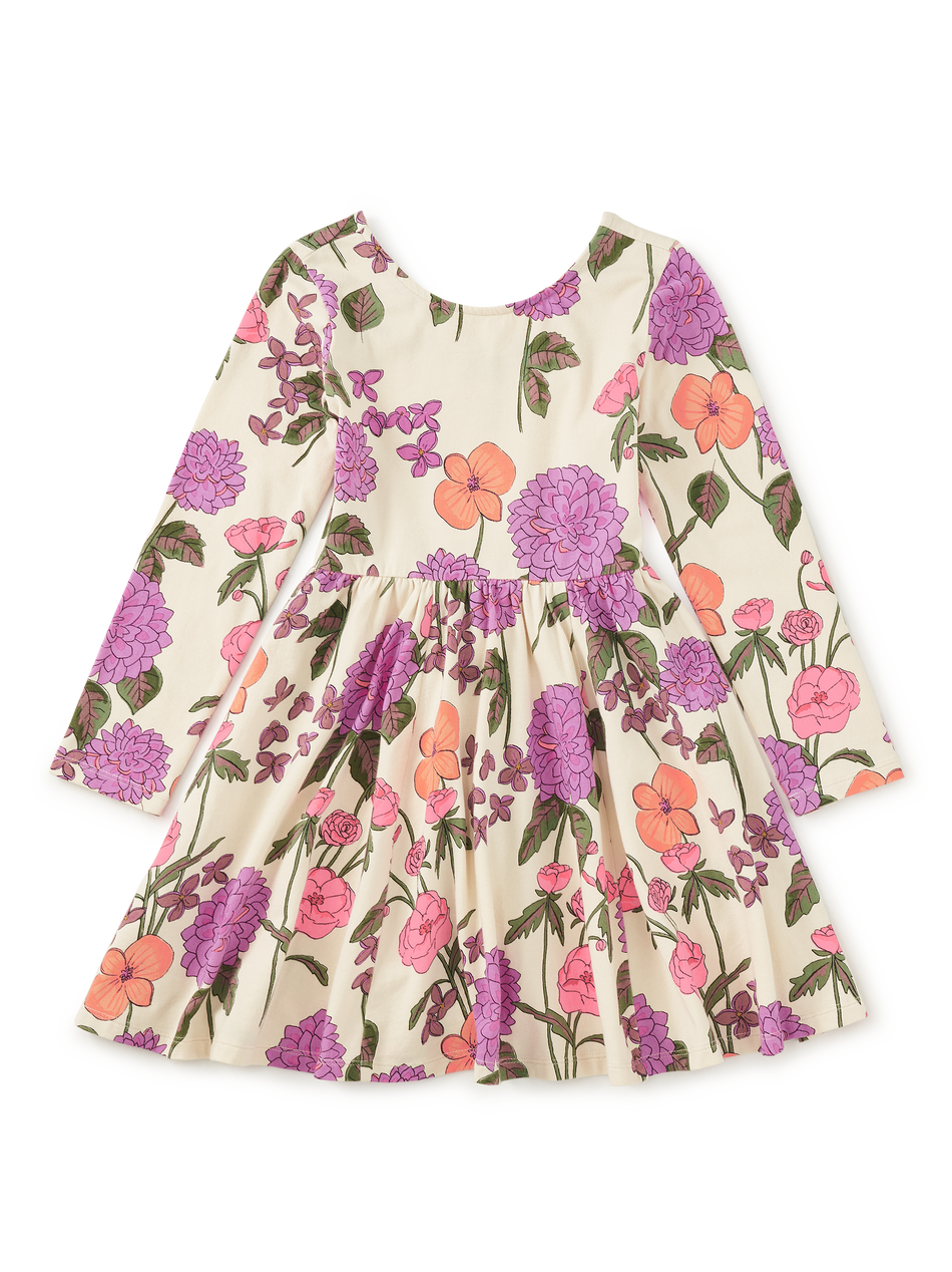 Printed Ballet Dress-English Dahlia