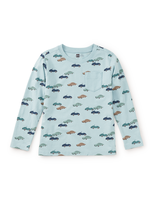 Long Sleeve Printed Pocket Tee