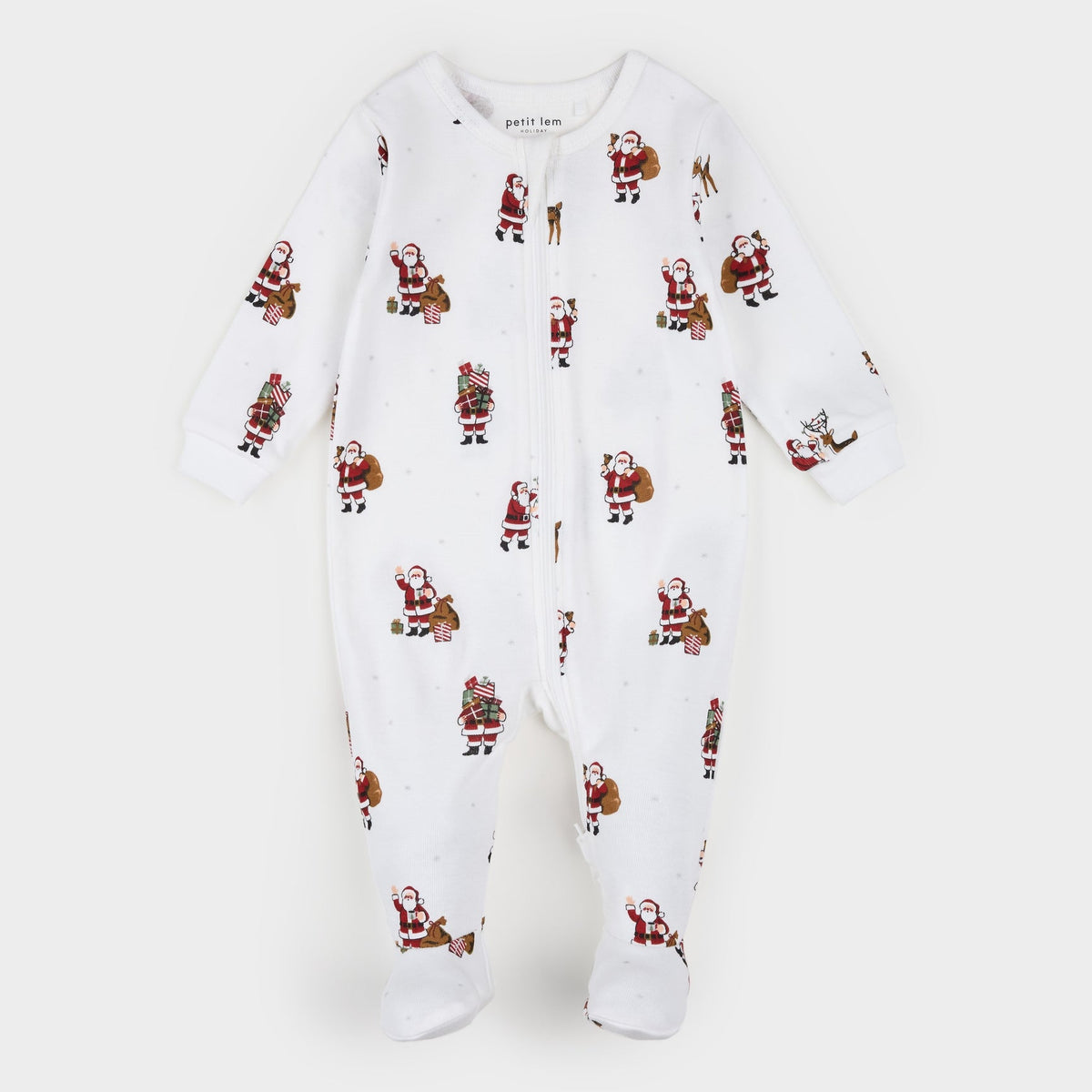 Santa's Big Night Print on Off-White Sleeper