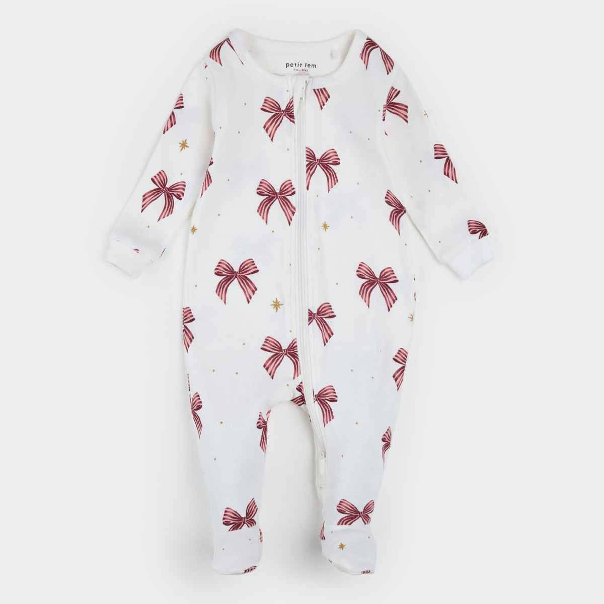 Glitter & Bows Print on Ivory Sleeper