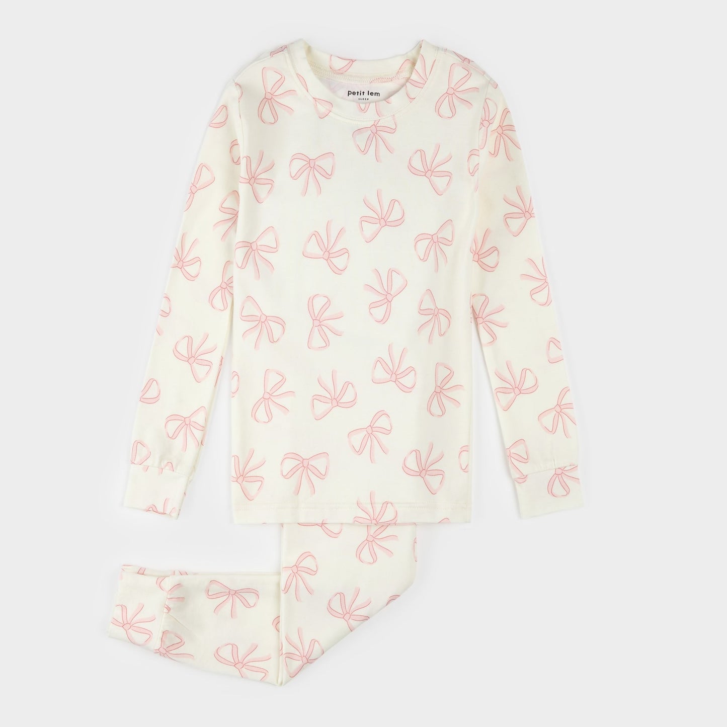 Bows Print on Ivory PJ Set