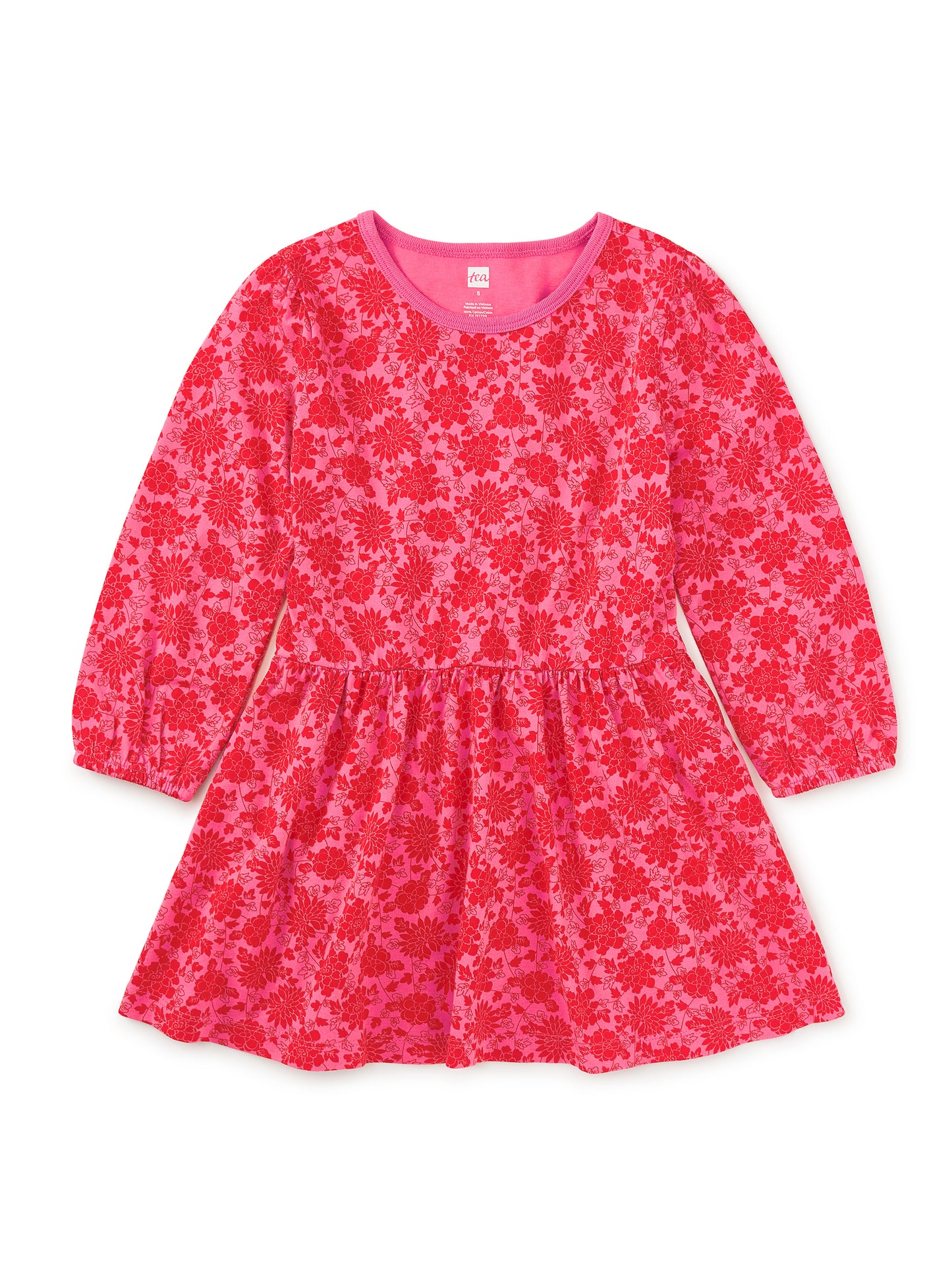 Blouson Sleeve Pocked Dress Andong Floral