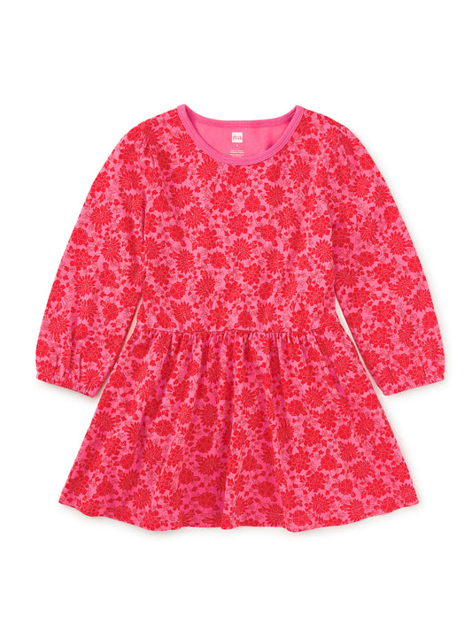 Blouson Sleeve Pocked Dress Andong Floral