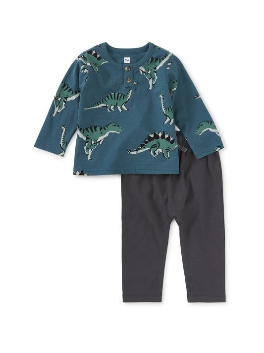 Henley Baby Set Dynamic Dinos