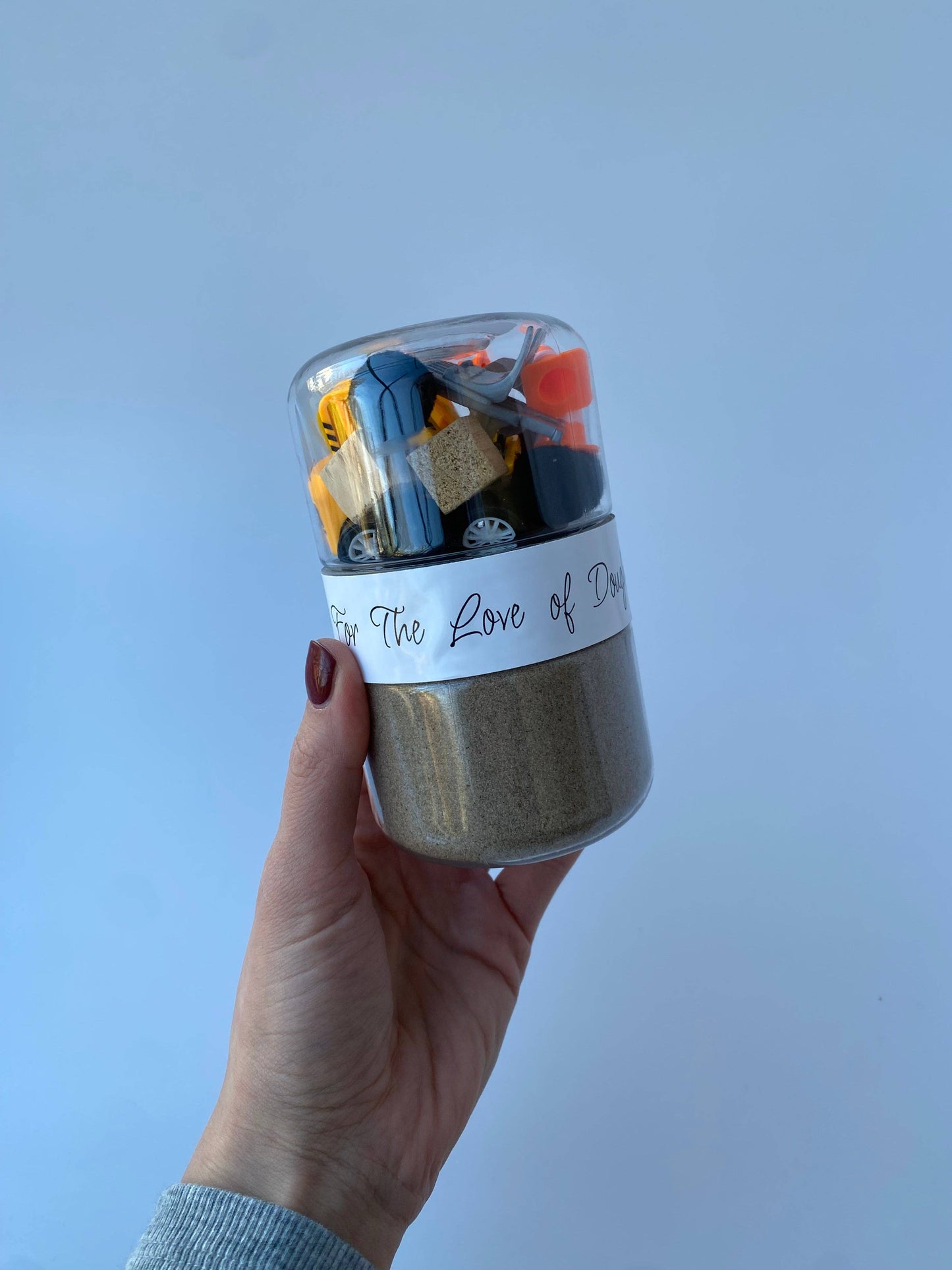 Construction Sensory Dough Double Jar