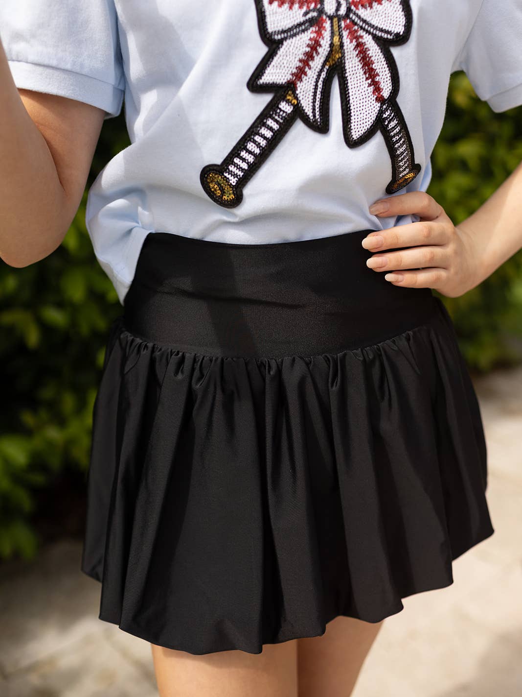 Black Athletic Bubble Skirt