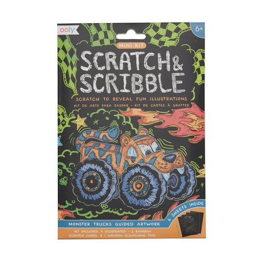 Scratch & Scribble: Mini Kit - Monster Trucks