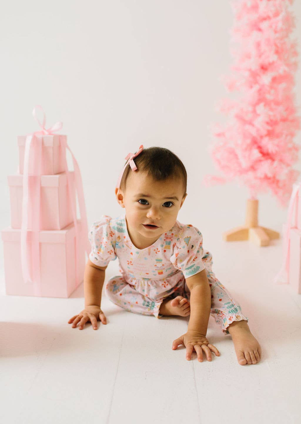 Puffed Rosie Romper in Sugar Plum