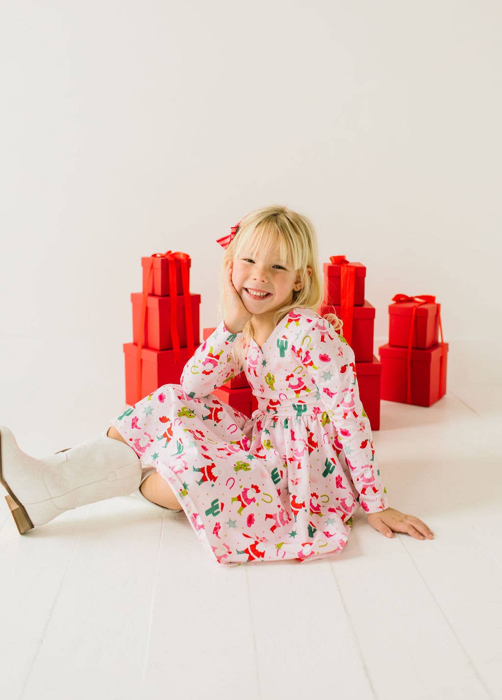 Gwendolyn Dress in Cowboy Santa