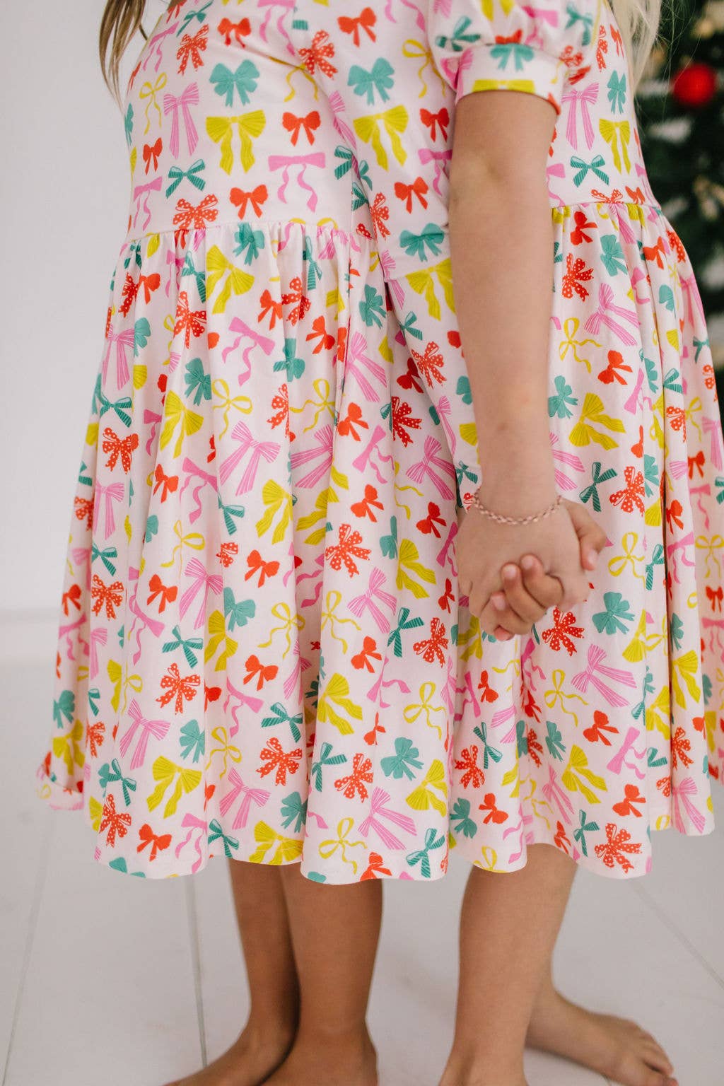 Gwendolyn Dress in Holiday Bows | Girls Dress