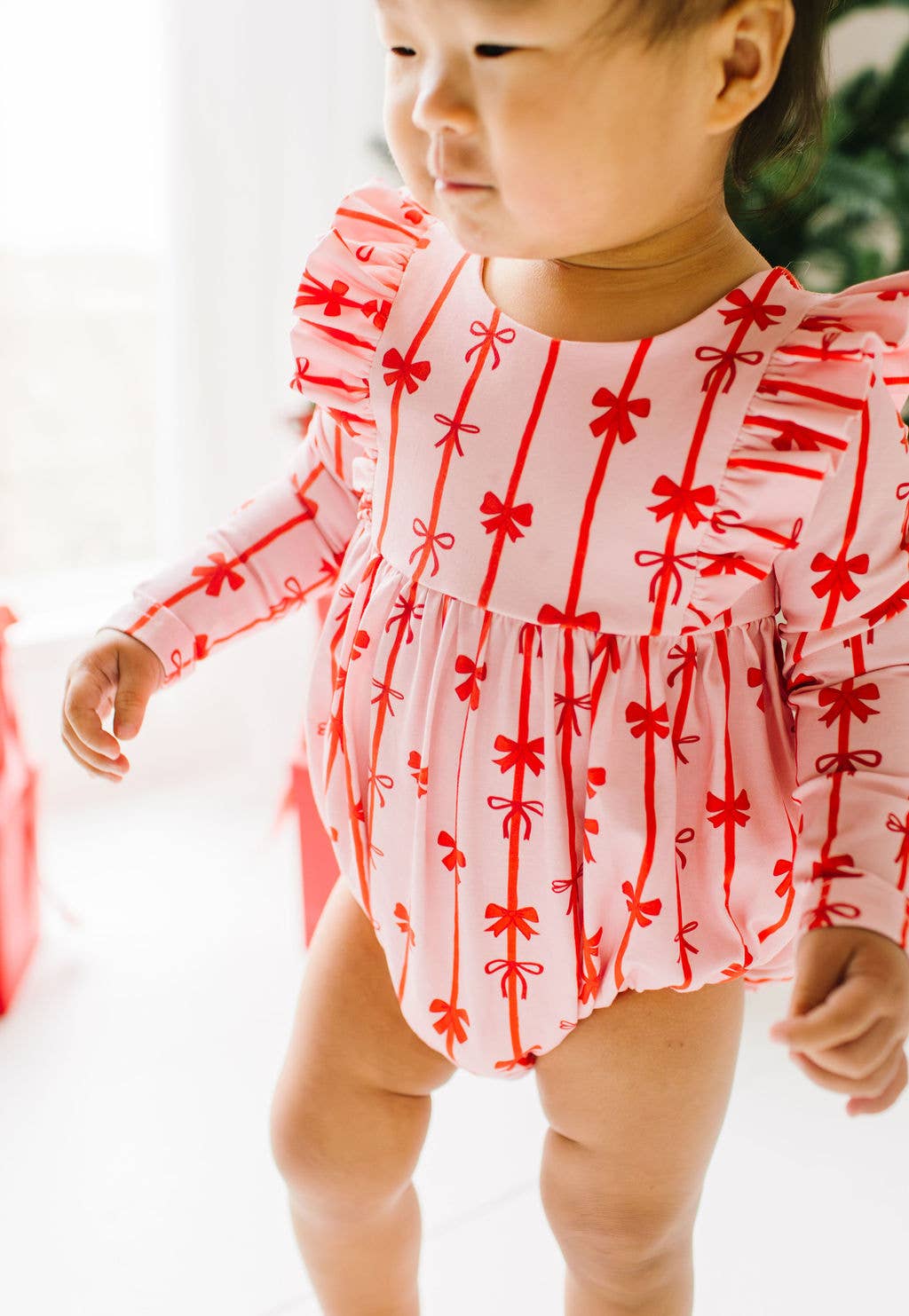 Leah Romper in Dainty Bows