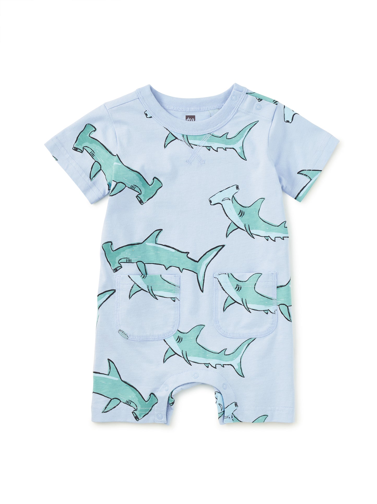 Double Pocket Baby Romper Hungry Hammerheads