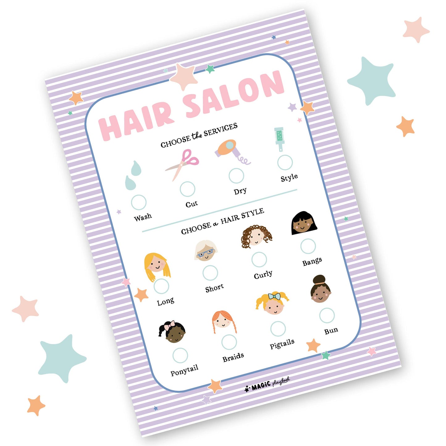 Kids’ Hair Salon Play Notepad