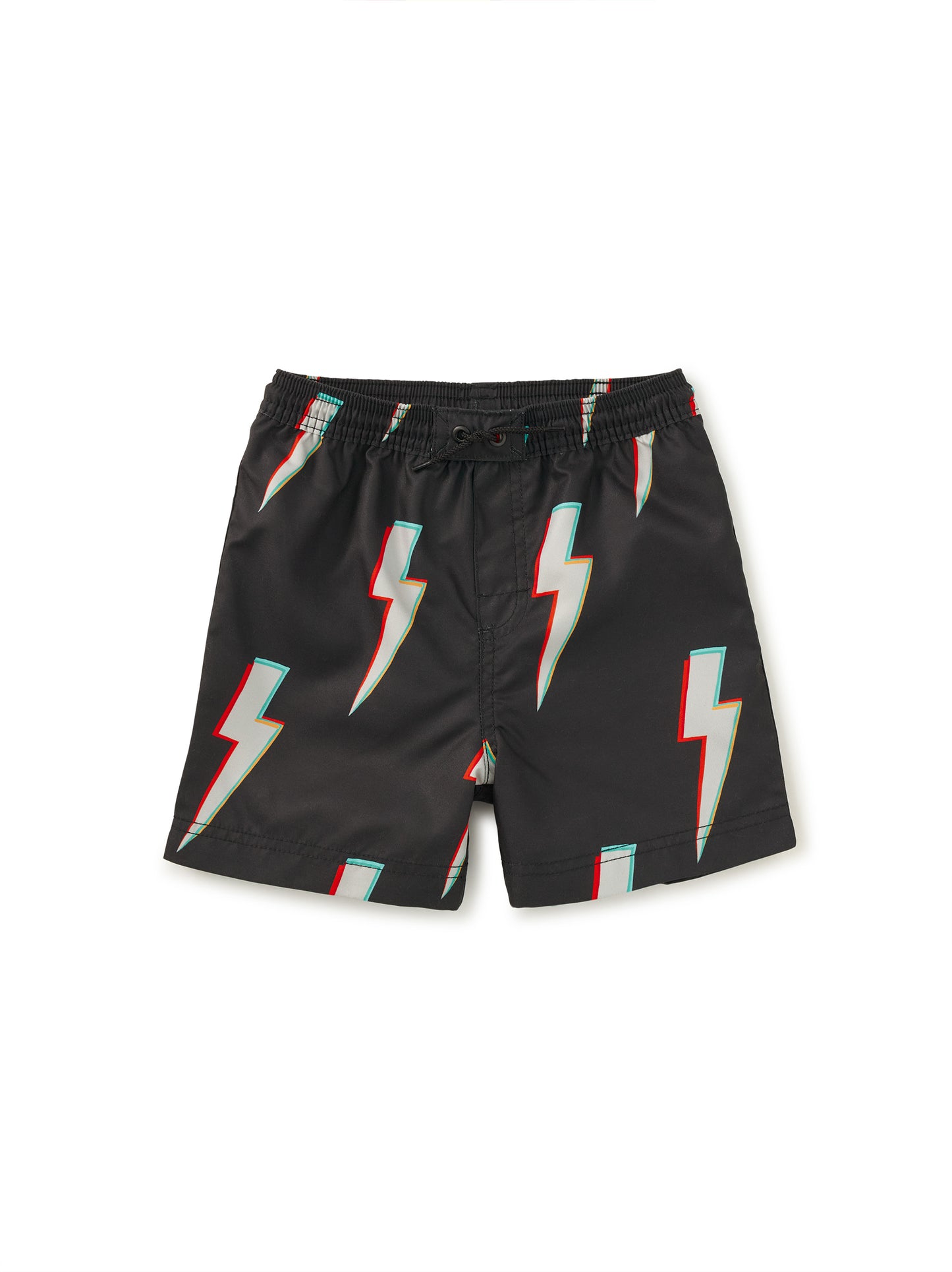 Mid Length Swim Trunks-Lightening Bolts