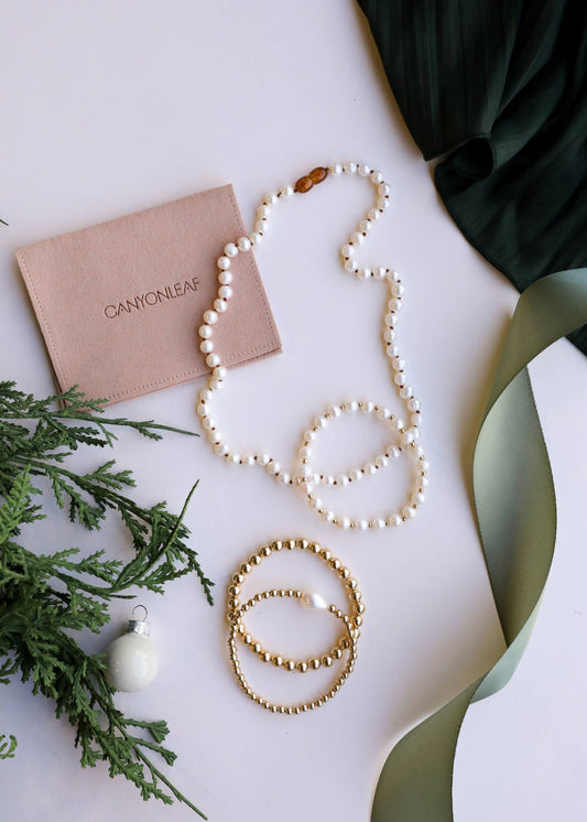 Pure Gemstone + Pearl || Beaded Necklace