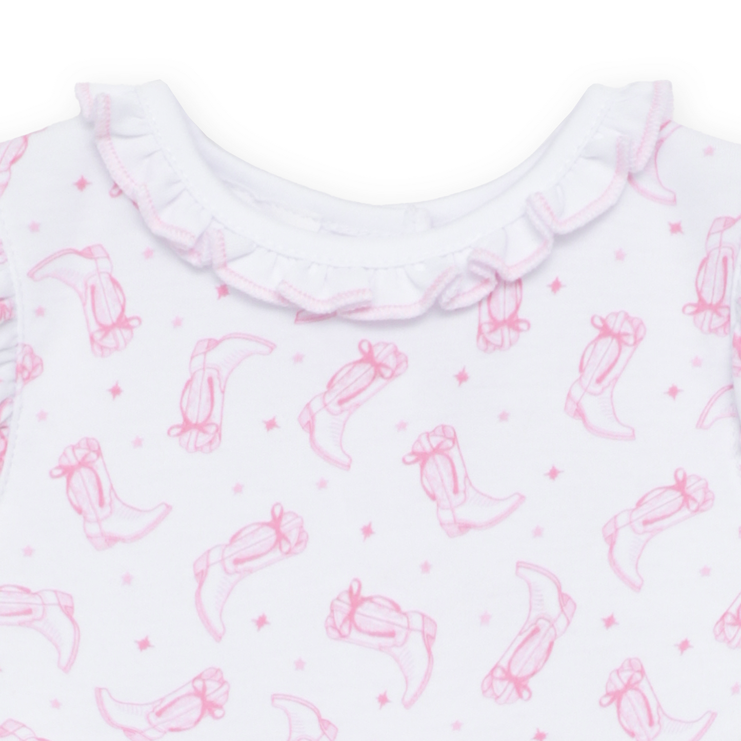 Darling Cowboy Boots Print Bubble - Pink