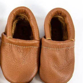 Warm Neutrals Loafer Leather Baby Booties & Toddler Boy Shoe