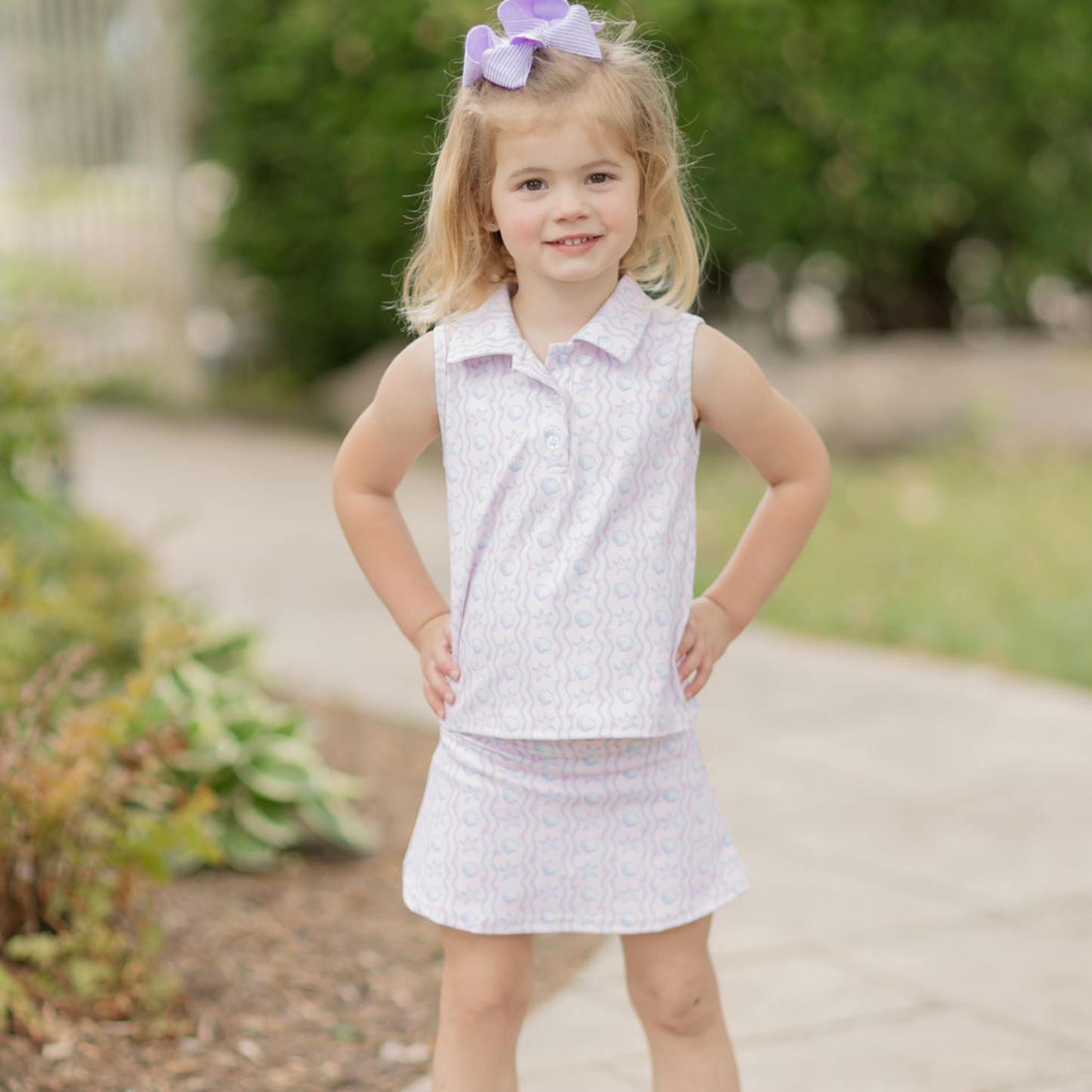 Pink Coastal Polo Set