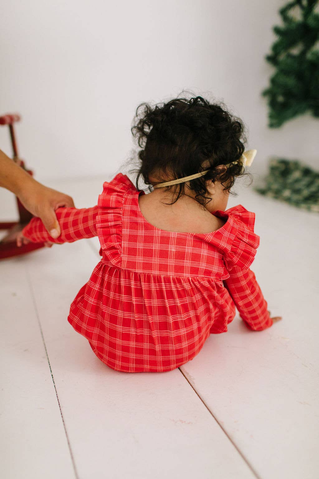 Mabel Romper in Red Picnic Plaid