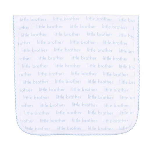 Little Brother Print Burp Cloth