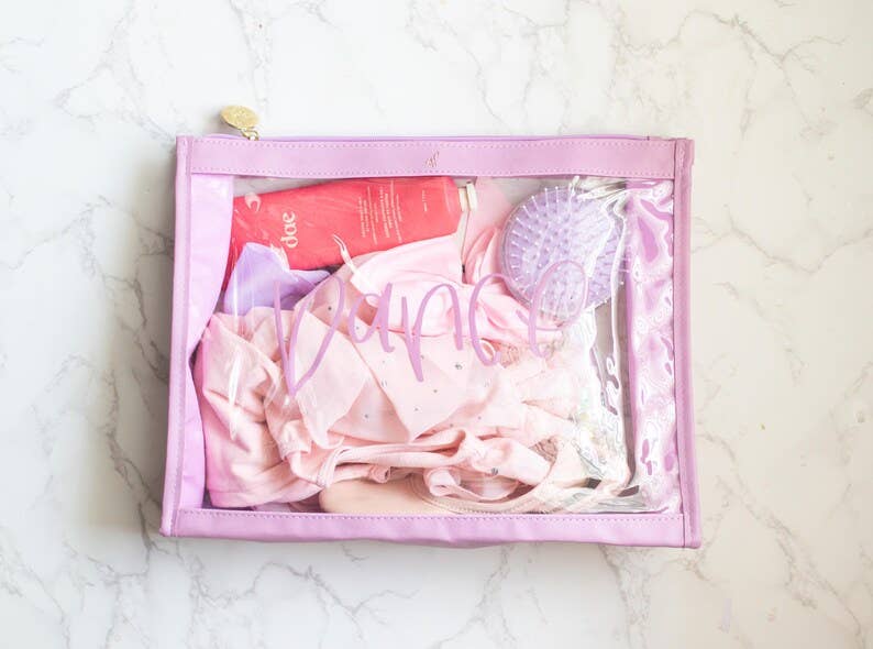 Large Clear Purple Bag for Dance Recitals & Dance Teacher Gifts